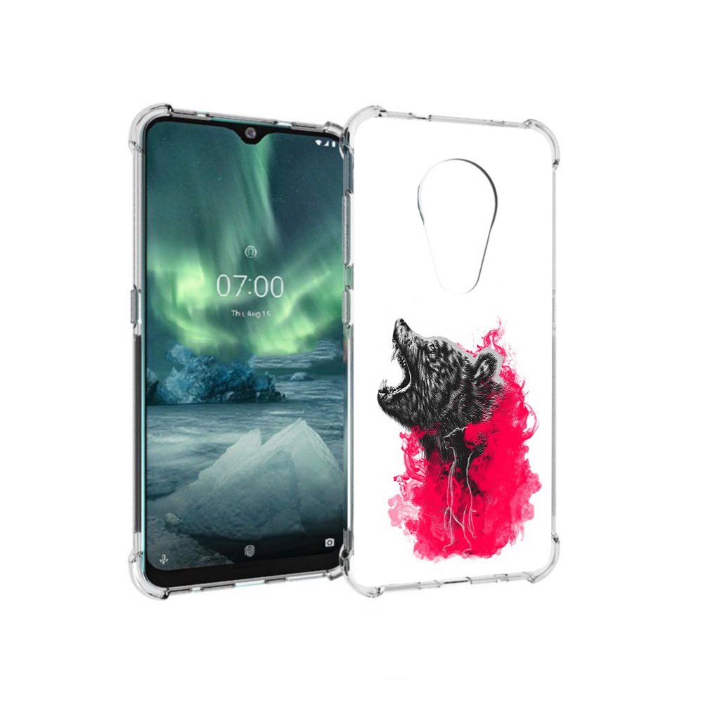 

Чехол MyPads Tocco для Nokia 7.2 медведь в дымке (PT139171.105.463), Прозрачный, Tocco