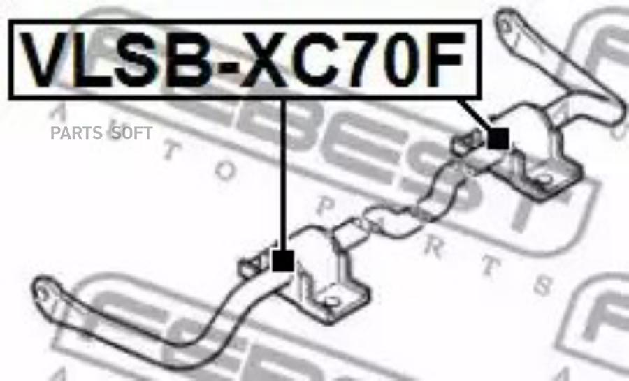 FEBECT VLSBXC70F VLSB-XC70F_втулка стабилизатора переднего! d22.4\ Volvo V70 II 00-08