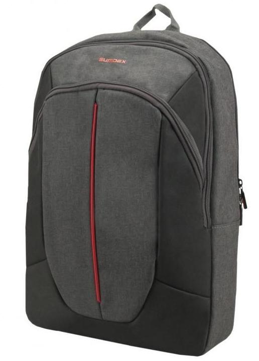 фото Sumdex рюкзак для ноутбука 15.6" sumdex pon-263gy полиэстер серый
