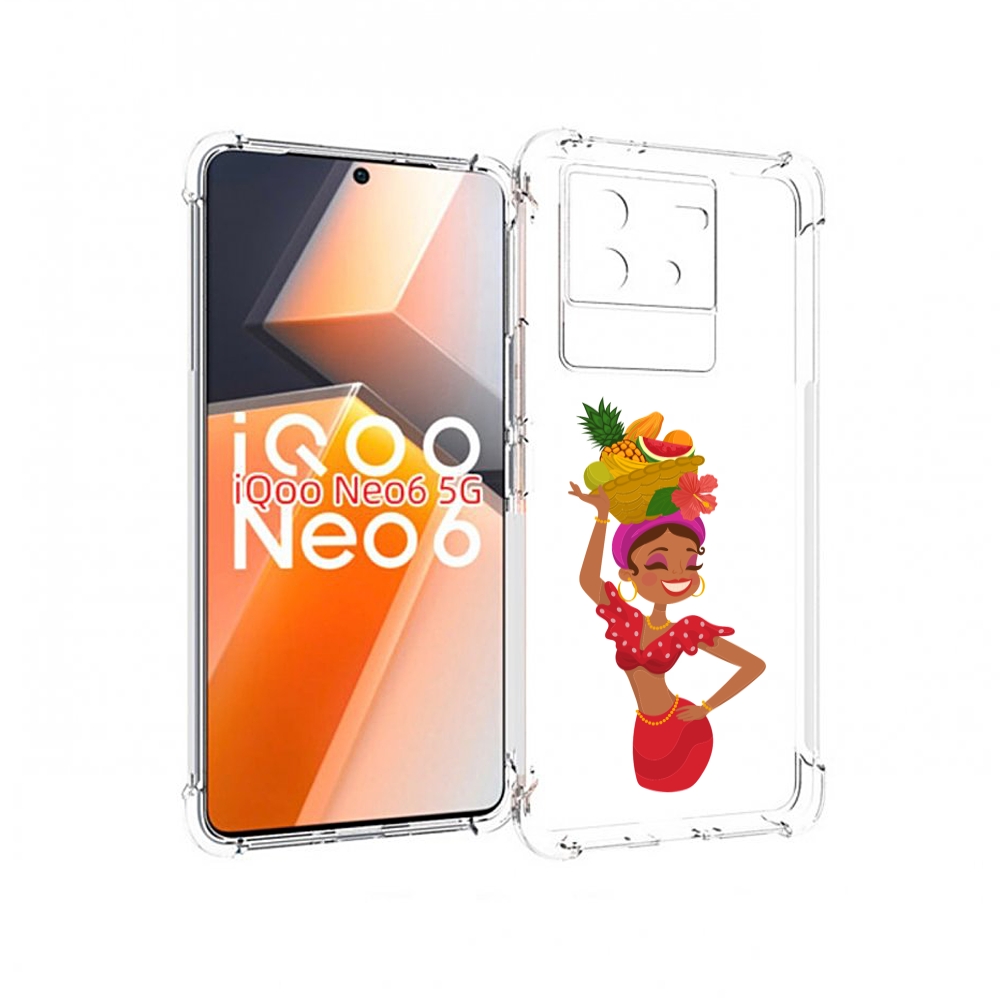 

Чехол MyPads девушка-мулатка для Vivo iQoo Neo 6 5G, Прозрачный, Tocco
