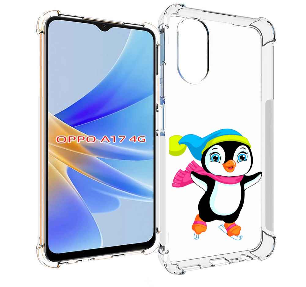 Чехол MyPads пингвин на коньках для OPPO A17
