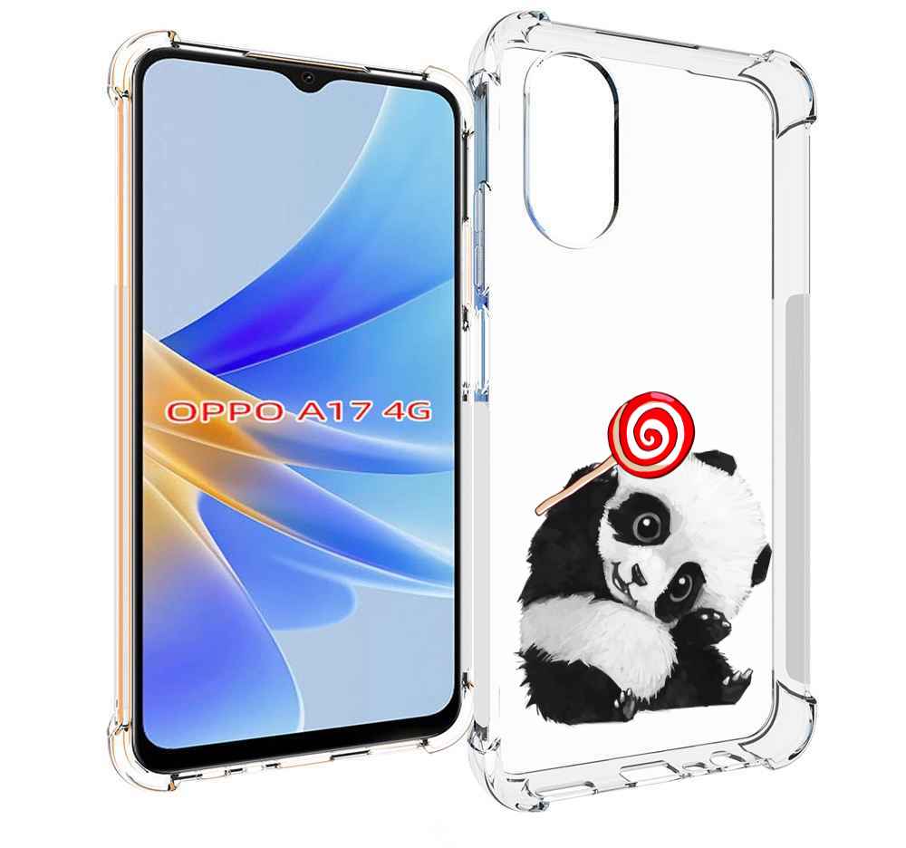

Чехол MyPads панда с леденцом для OPPO A17, Прозрачный, Tocco