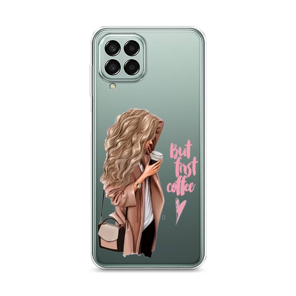 

Силиконовый чехол "Девушка с кофе" на Samsung Galaxy M33, Девушка с кофе