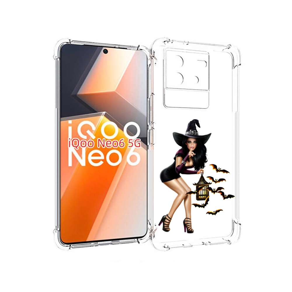 

Чехол MyPads девушка-ведьма женский для Vivo iQoo Neo 6 5G, Прозрачный, Tocco