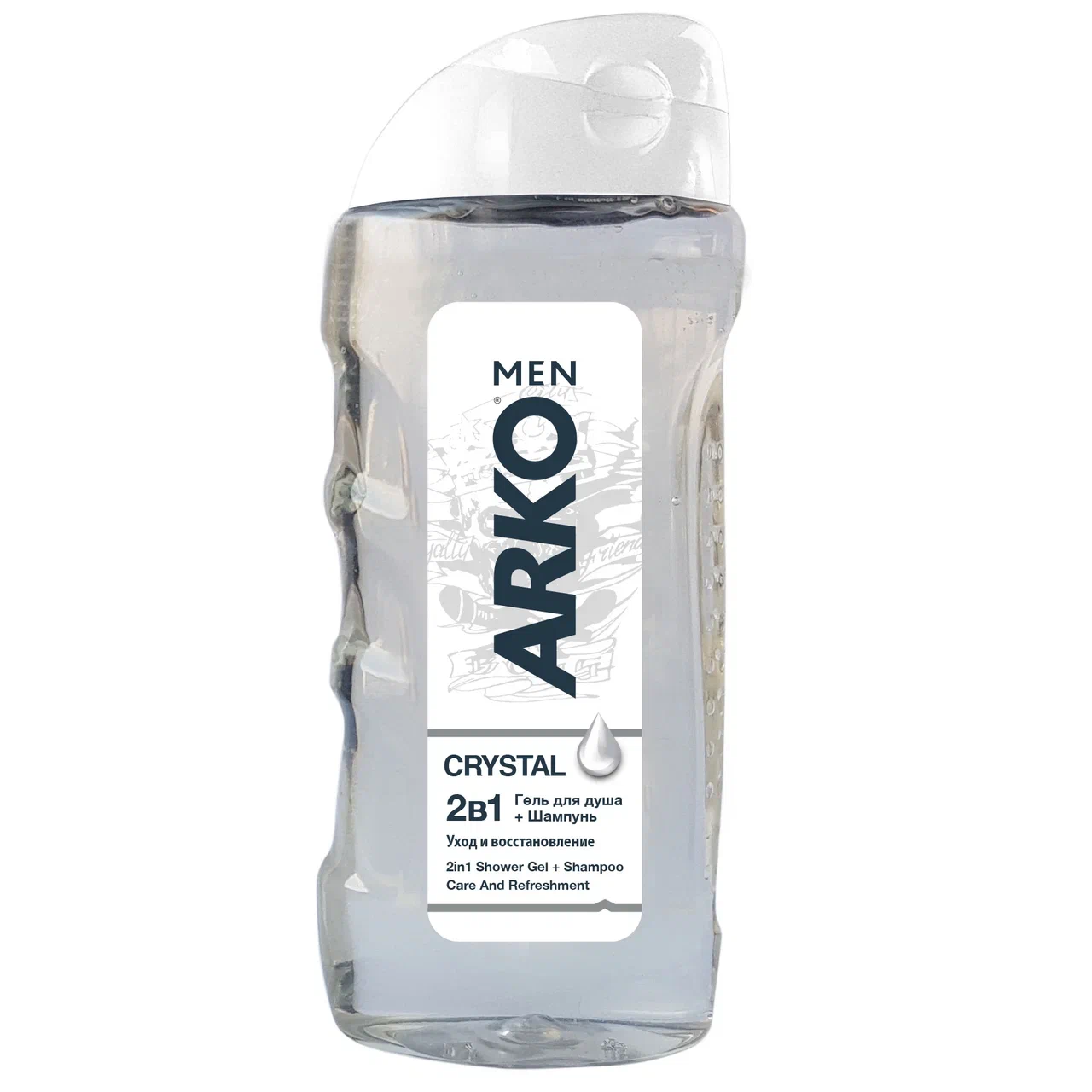 Arko men 2в1 гель для душа + шампунь Crystal 260 мл.
