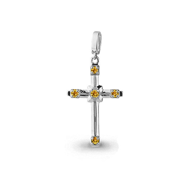 

Подвеска из серебра с цитрином Aquamarine 2520906_925_з, 2520906_925_з