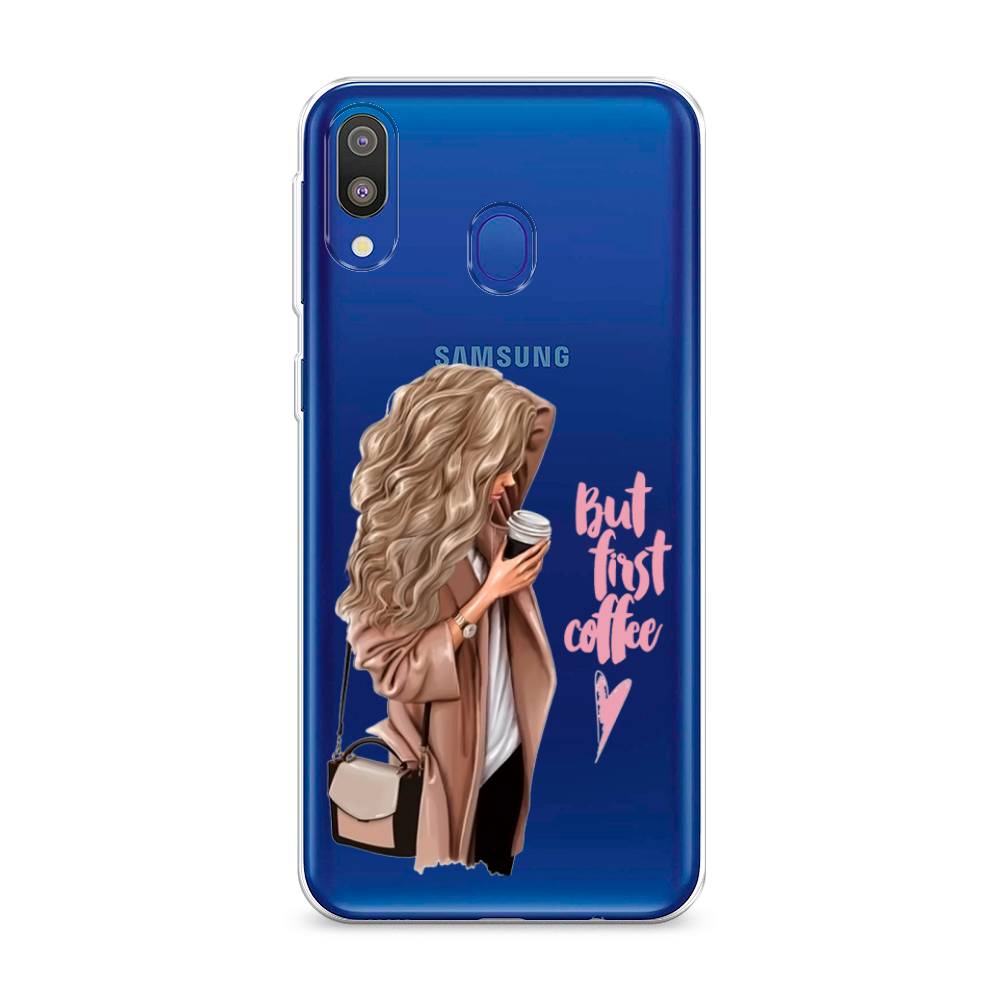 

Силиконовый чехол "Девушка с кофе" на Samsung Galaxy M20, Девушка с кофе