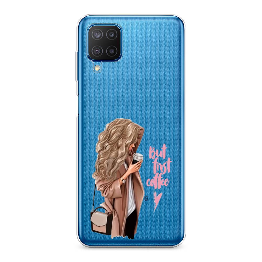 

Силиконовый чехол "Девушка с кофе" на Samsung Galaxy M12, Девушка с кофе