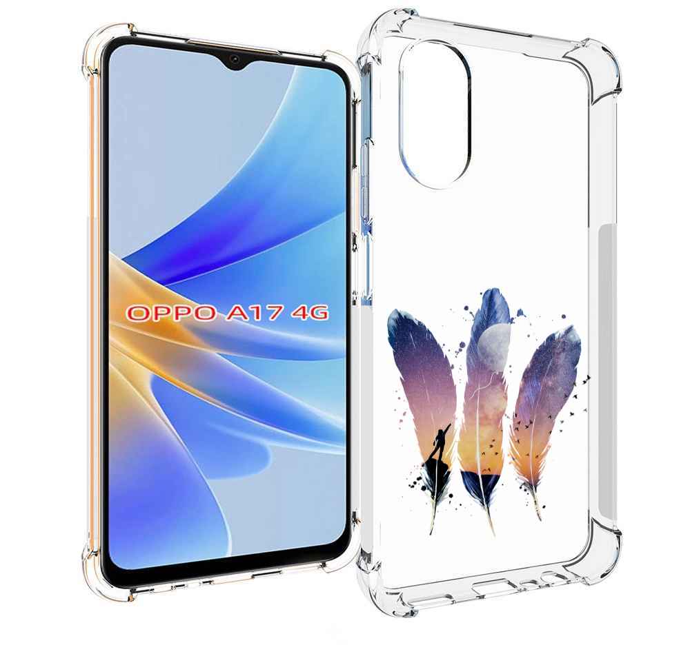

Чехол MyPads небесные перья для OPPO A17, Прозрачный, Tocco