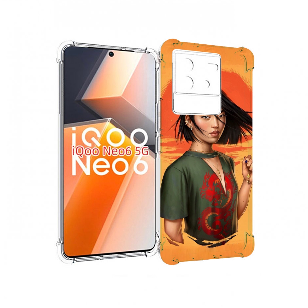 

Чехол MyPads девушка-в-оранжевом-фоне женский для Vivo iQoo Neo 6 5G, Прозрачный, Tocco