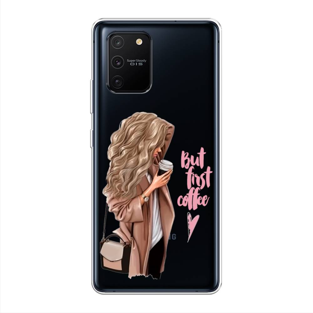 

Силиконовый чехол "Девушка с кофе" на Samsung Galaxy A91, Девушка с кофе