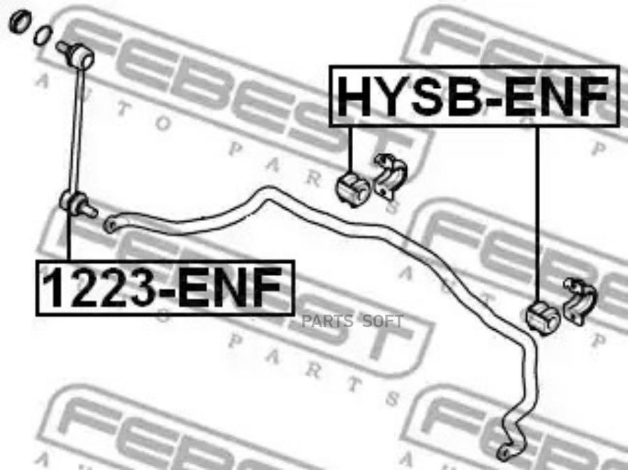 FEBECT HYSBENF HYSB-ENF_втулка стабилизатора переднего! D22.8 \ Hyundai Elantra 06-11