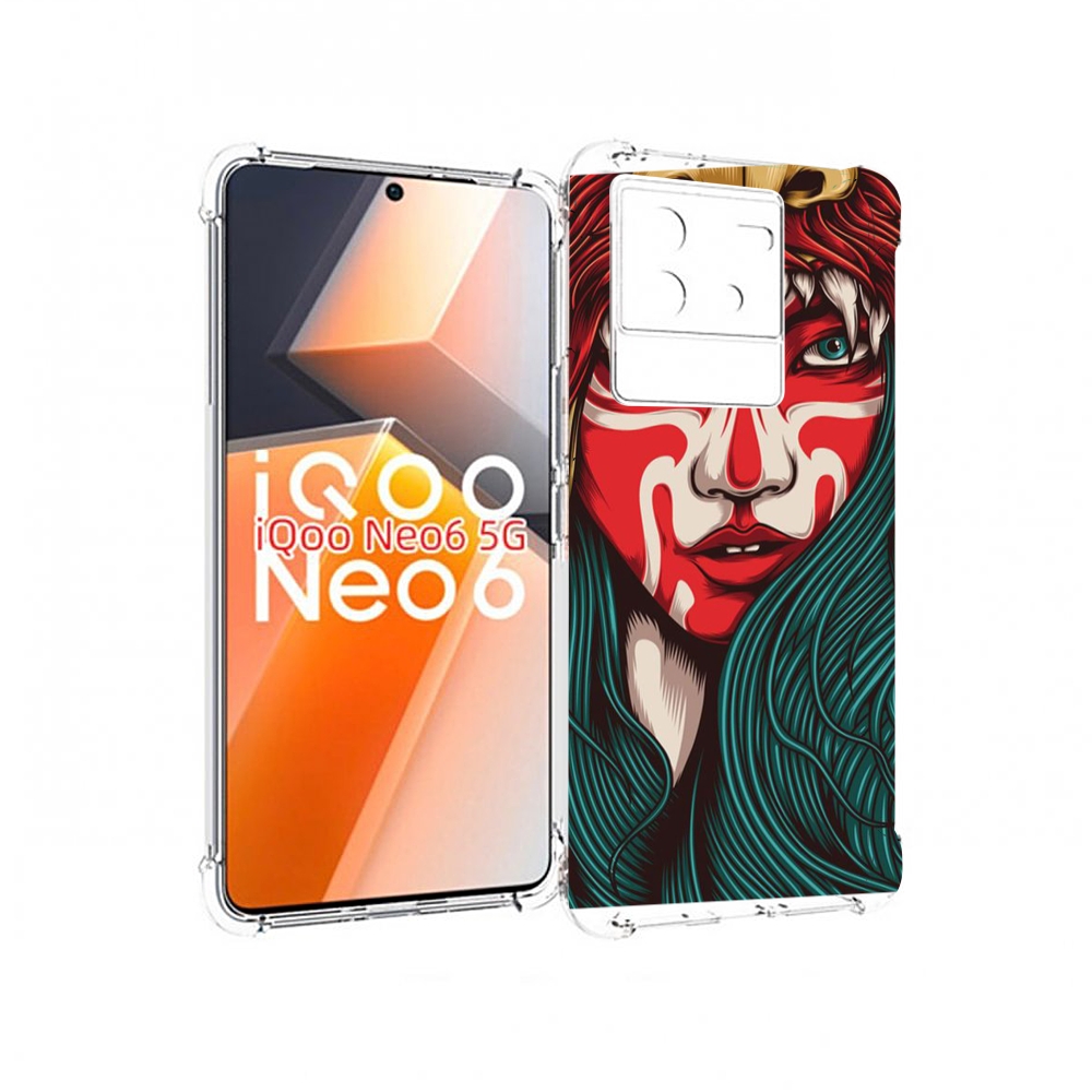 

Чехол MyPads девушка-в-маскировке для Vivo iQoo Neo 6 5G, Прозрачный, Tocco