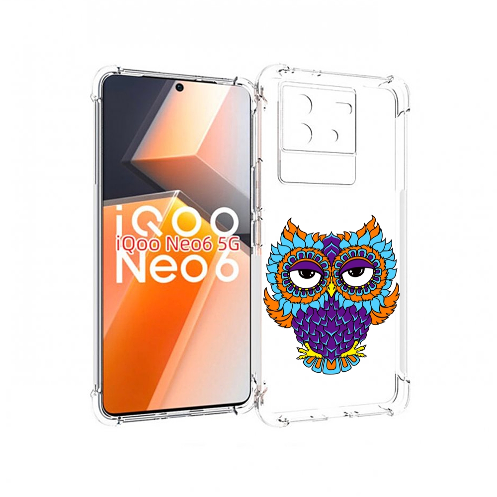 

Чехол MyPads Цветная сова для Vivo iQoo Neo 6 5G, Прозрачный, Tocco