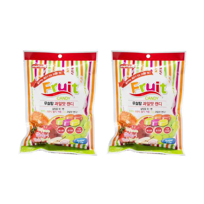 

Карамель без сахара Melland фруктовый вкус, 2 шт по 92 г