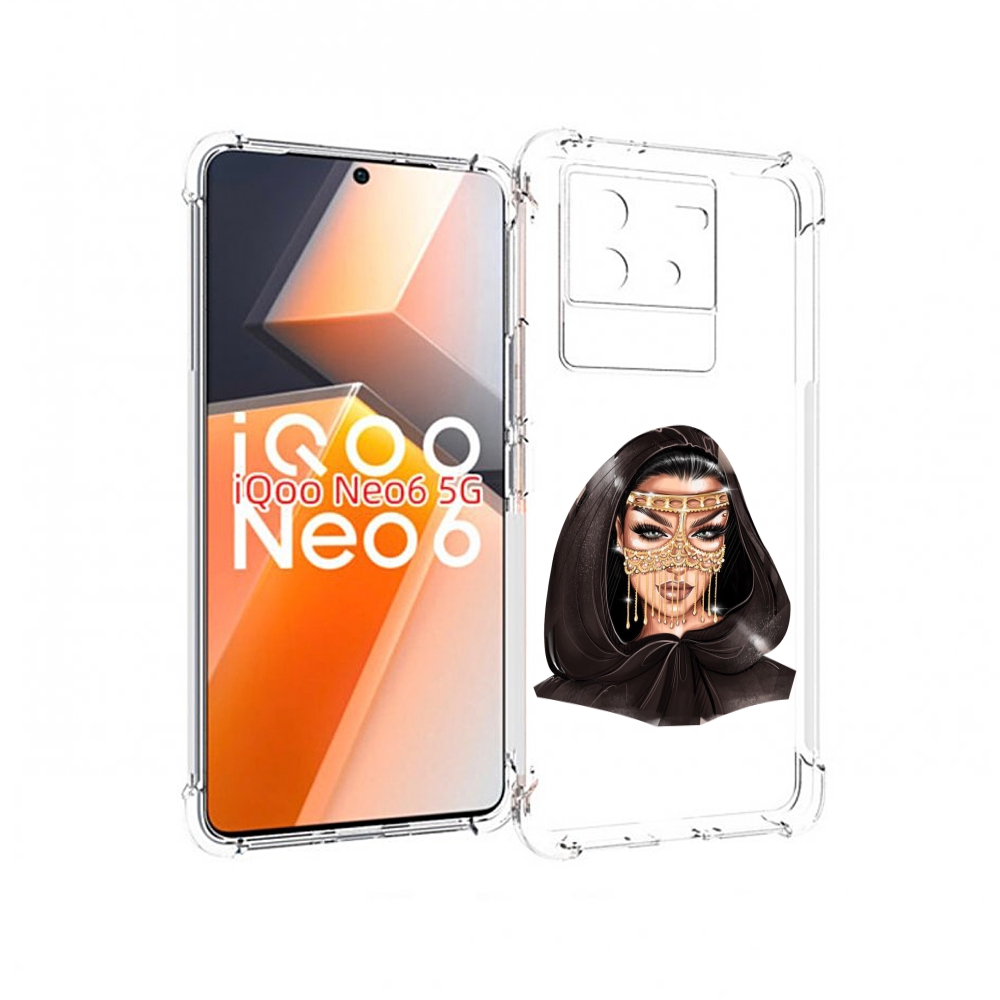 

Чехол MyPads девушка-в-золотой-маске для Vivo iQoo Neo 6 5G, Прозрачный, Tocco