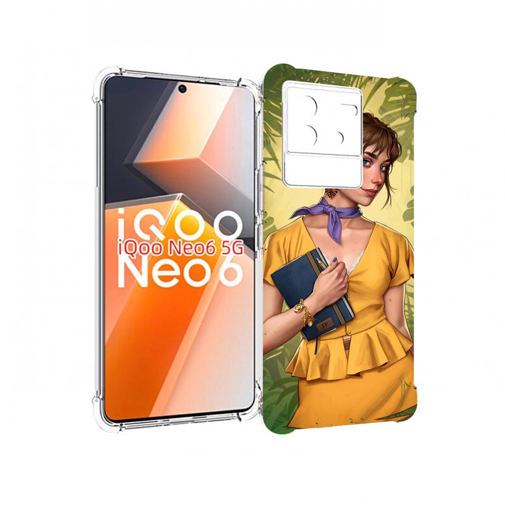 

Чехол MyPads девушка-в-зелени женский для Vivo iQoo Neo 6 5G, Прозрачный, Tocco
