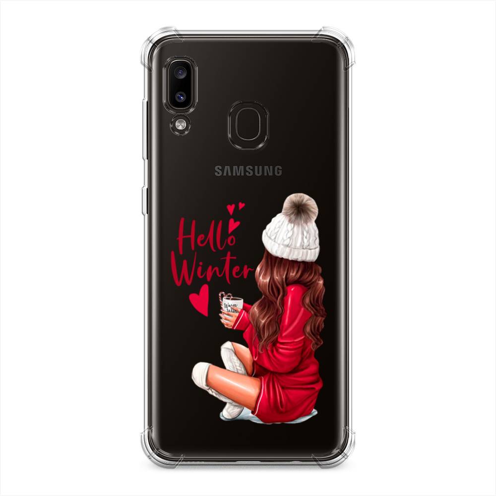 фото Противоударный силиконовый чехол "hello winter" на samsung galaxy a30 awog