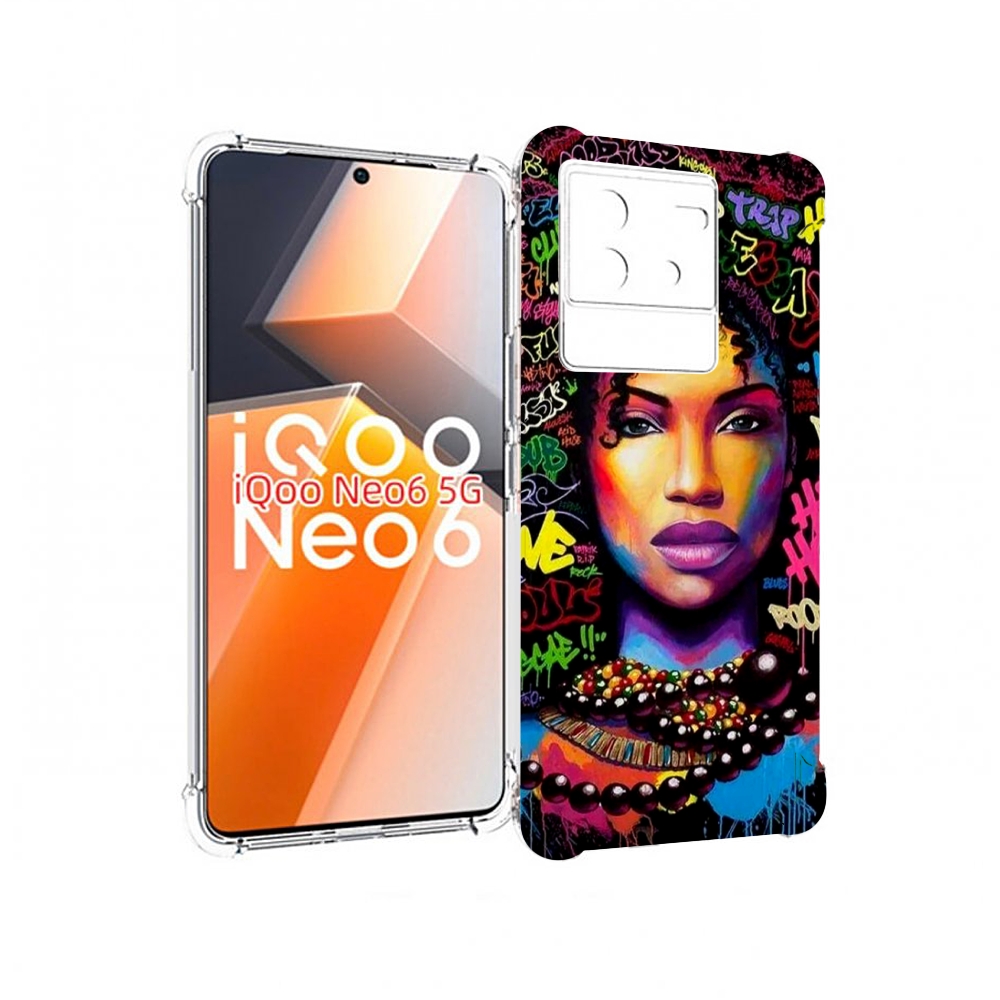 

Чехол MyPads девушка-в-граффити женский для Vivo iQoo Neo 6 5G, Прозрачный, Tocco