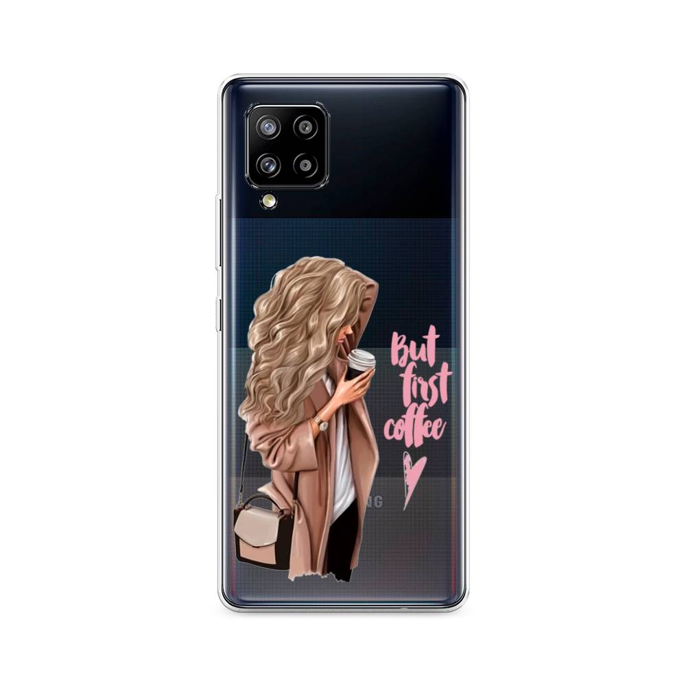 

Силиконовый чехол "Девушка с кофе" на Samsung Galaxy A42, Девушка с кофе