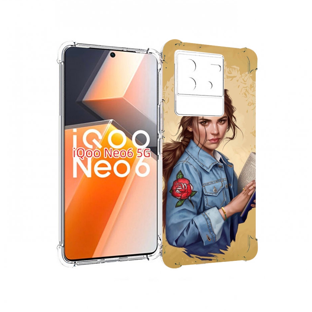 

Чехол MyPads девушка-в-бежевом-фоне для Vivo iQoo Neo 6 5G, Прозрачный, Tocco