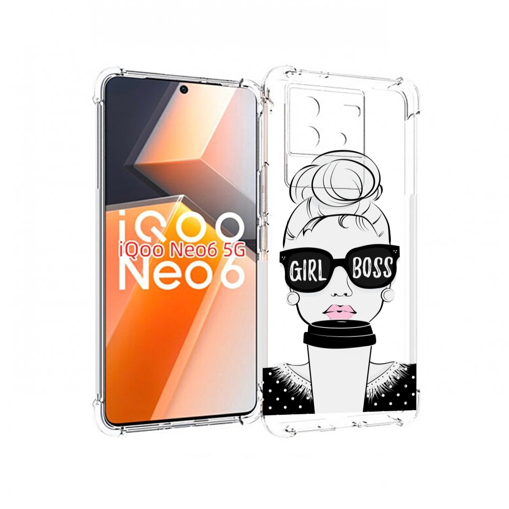 

Чехол MyPads девушка-босс женский для Vivo iQoo Neo 6 5G, Прозрачный, Tocco