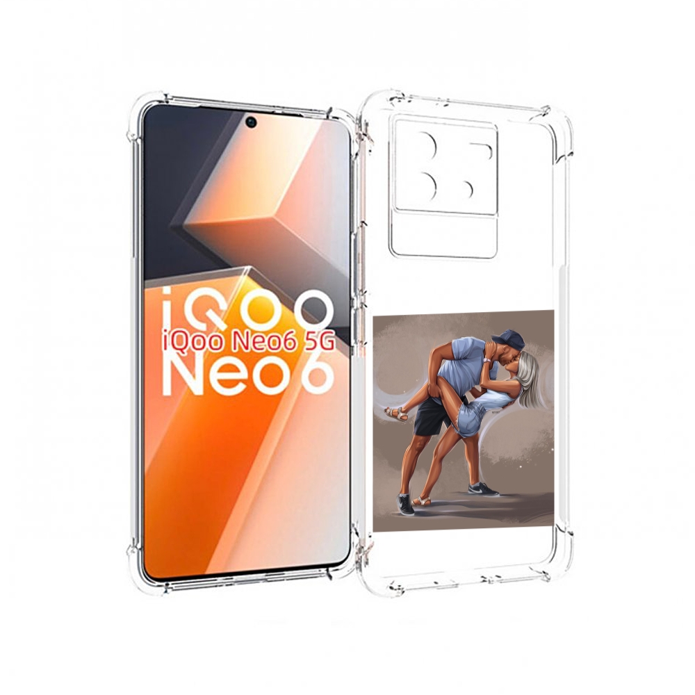 

Чехол MyPads девушка с парнем танцуют женский для Vivo iQoo Neo 6 5G, Прозрачный, Tocco
