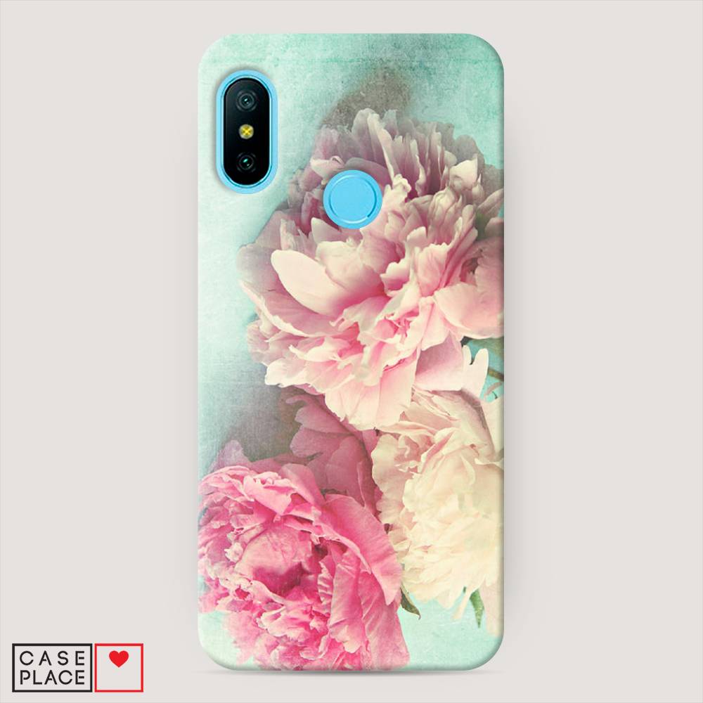 фото Пластиковый чехол "пионы new" на xiaomi redmi 6 plus awog