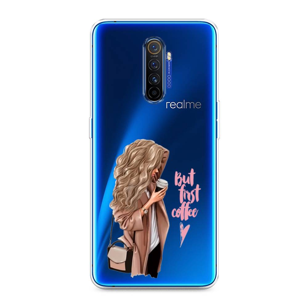 

Силиконовый чехол "Девушка с кофе" на Realme X2 Pro, Девушка с кофе