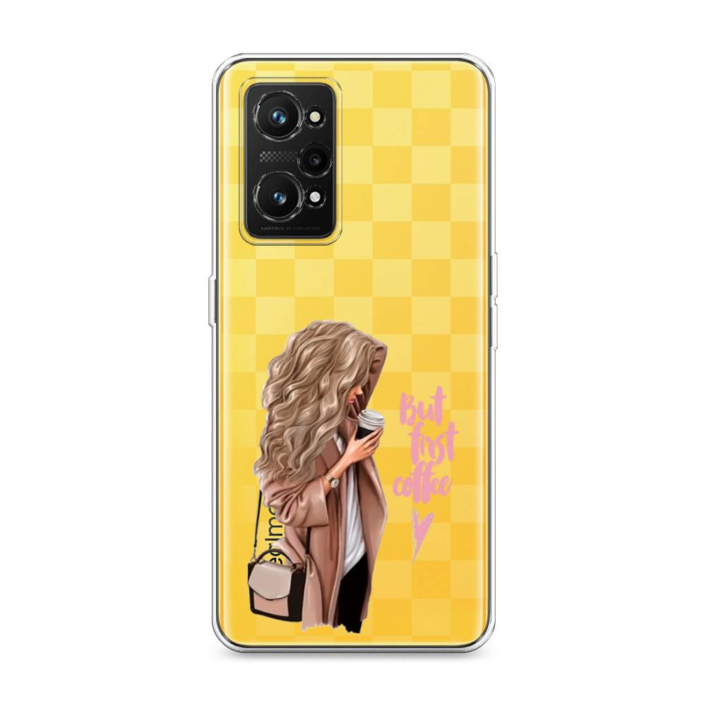 

Силиконовый чехол "Девушка с кофе" на Realme GT Neo 3T, Девушка с кофе