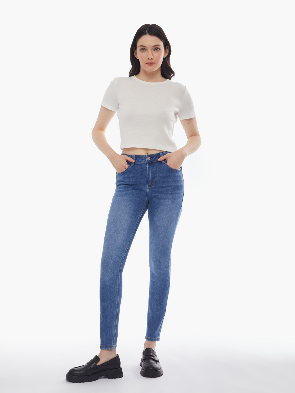 Джинсы женские Zolla 02412711710351D0 голубые 34