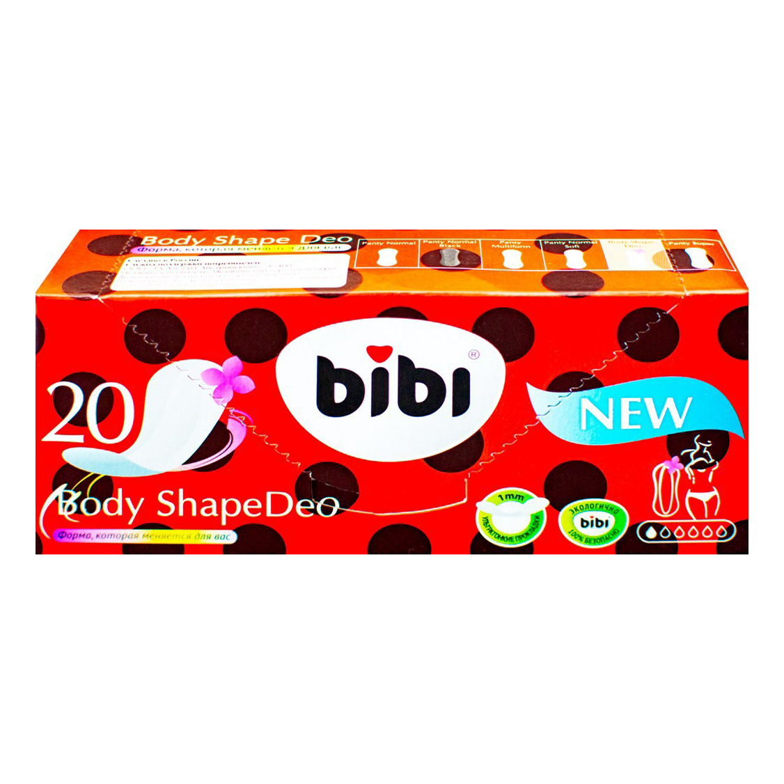 фото Прокладки ежедневные bibi body shape deo 20 шт