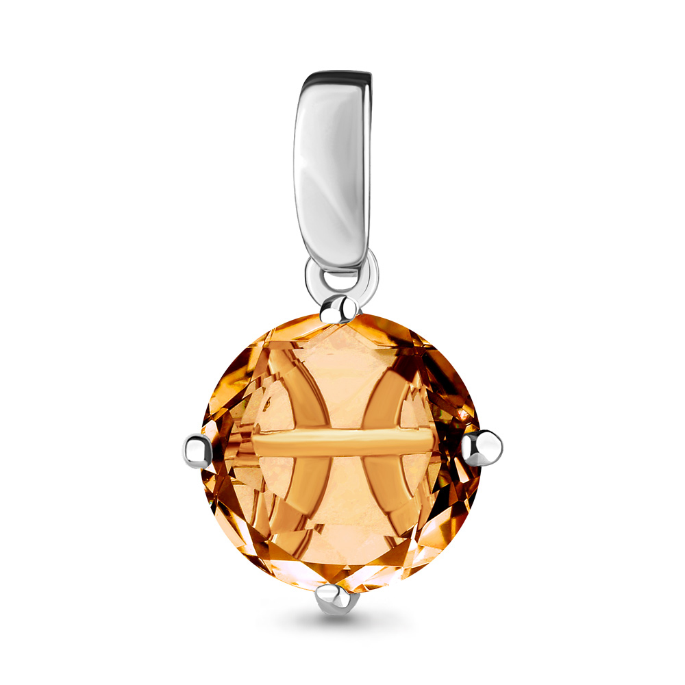 

Подвеска из серебра с кварцем/фианитом Aquamarine 2520114А_925_р, 2520114А_925_р
