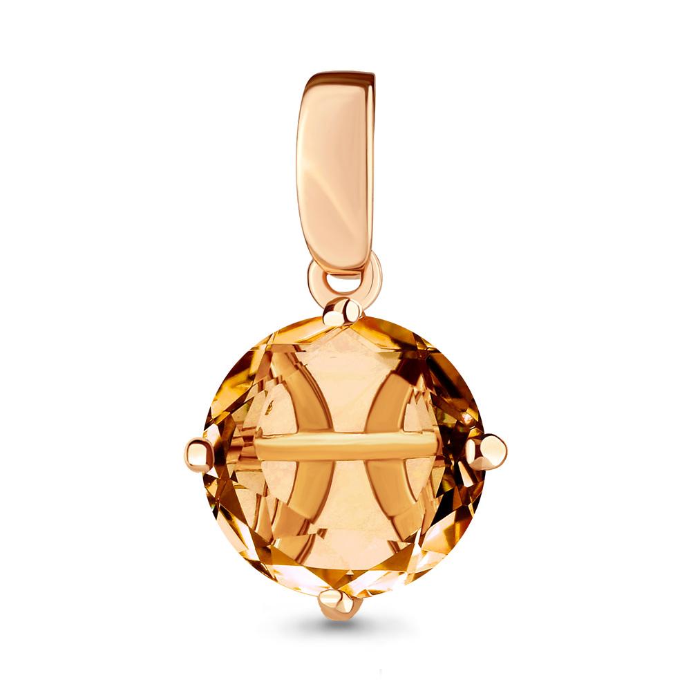 

Подвеска из серебра с кварцем/фианитом Aquamarine 2520114А_925_з, 2520114А_925_з