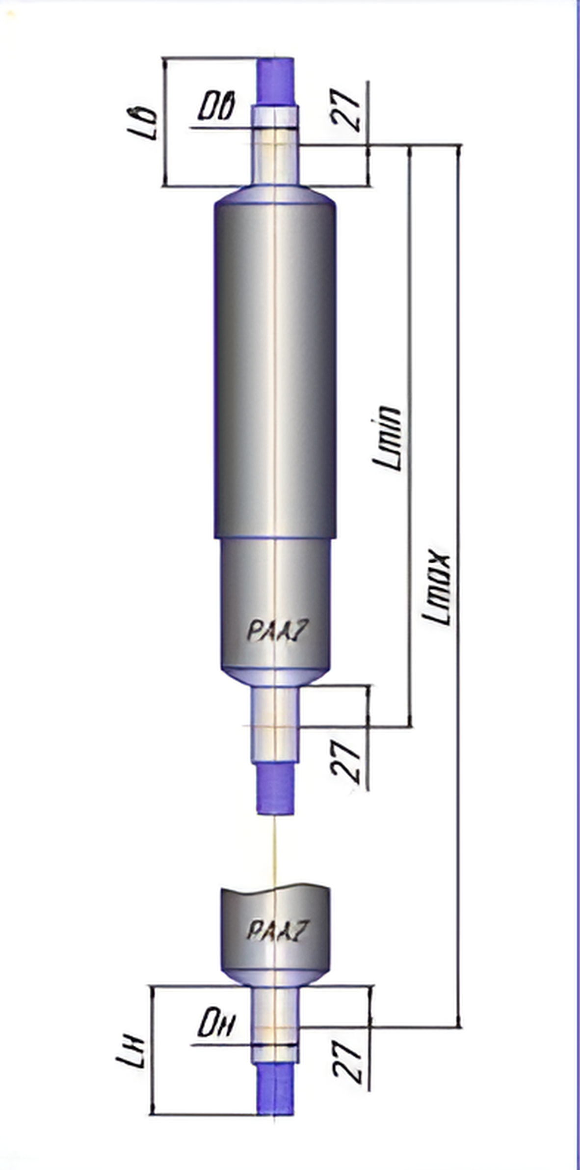 

Амортизатор Подвески 340-515 I/I 26x84 26x92 Маз 203/206 PAAZ П50122905005