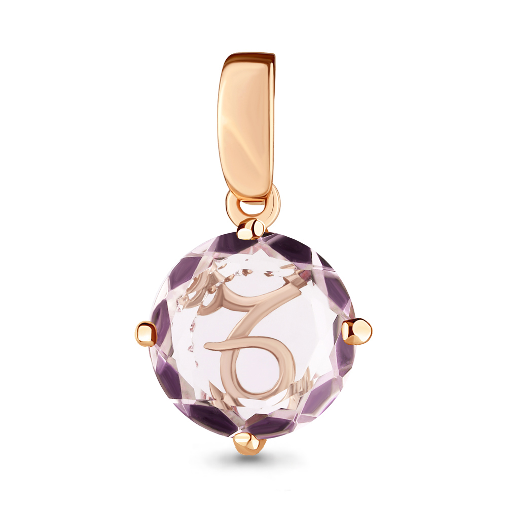 

Подвеска из серебра с кварцем/фианитом Aquamarine 2519912А_925_з, 2519912А_925_з