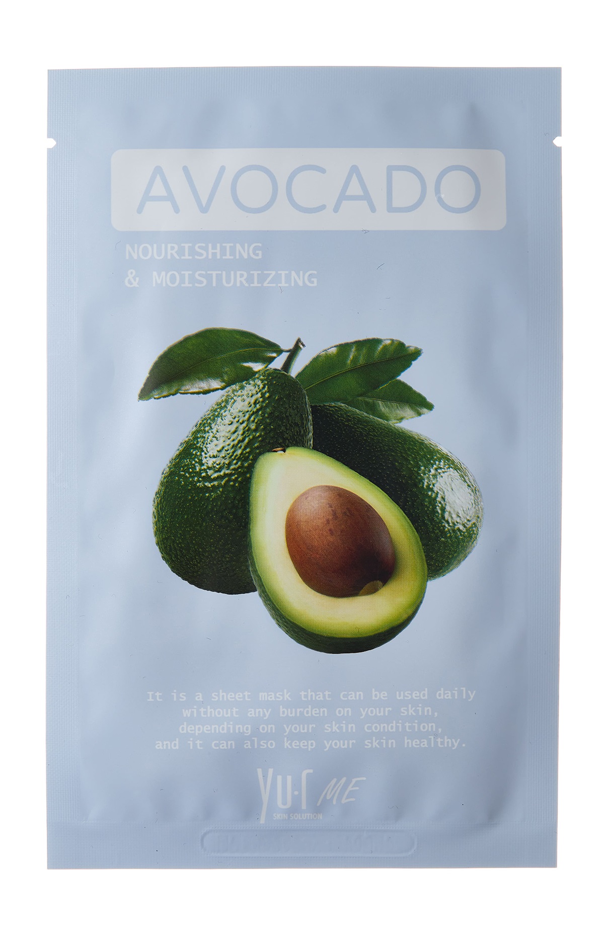 фото Маска для лица yu.r me avocado sheet mask с экстрактом авокадо, 25 г