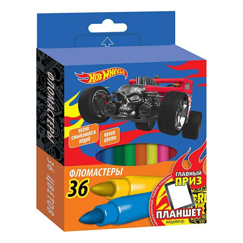 

Фломастеры Hot Wheels 36 шт