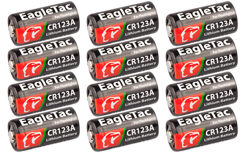 фото Комплект батарей литиевых eagletac cr123a 1700мач (12 штук)