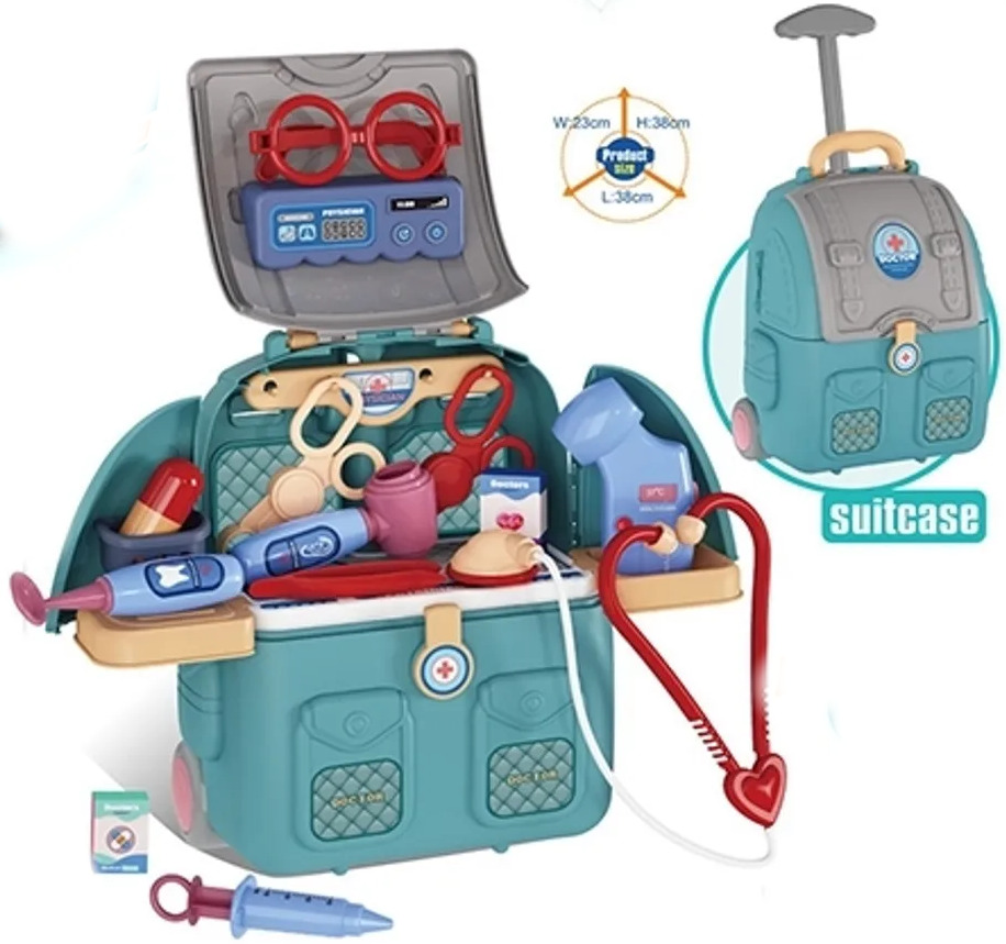 

Детский игровой набор доктора PLAYSMART в чемодане на колесах, 4в1, 109689