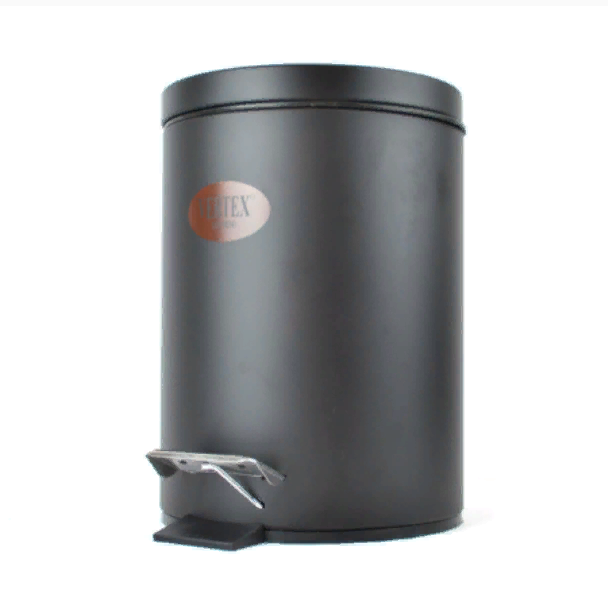 Ведро мусорное 8л с внутренним контейнером нерж.черное Vertex-Nyo* 2470-VS