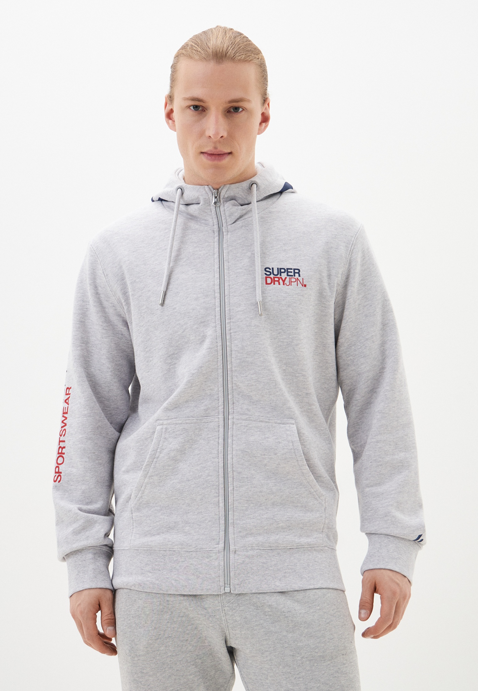 

Толстовка мужская Superdry M2013105A серая XL, Серый, M2013105A