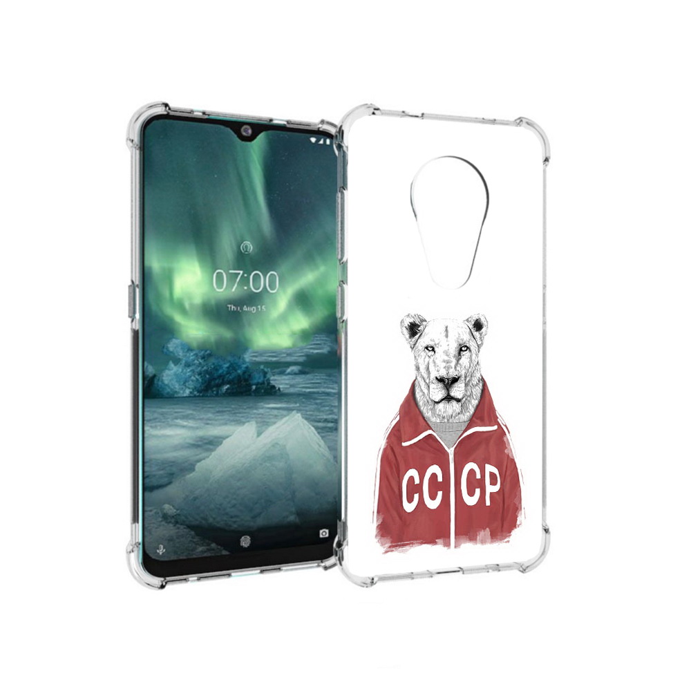 

Чехол MyPads Tocco для Nokia 7.2 львица ссср (PT139171.105.450), Прозрачный, Tocco