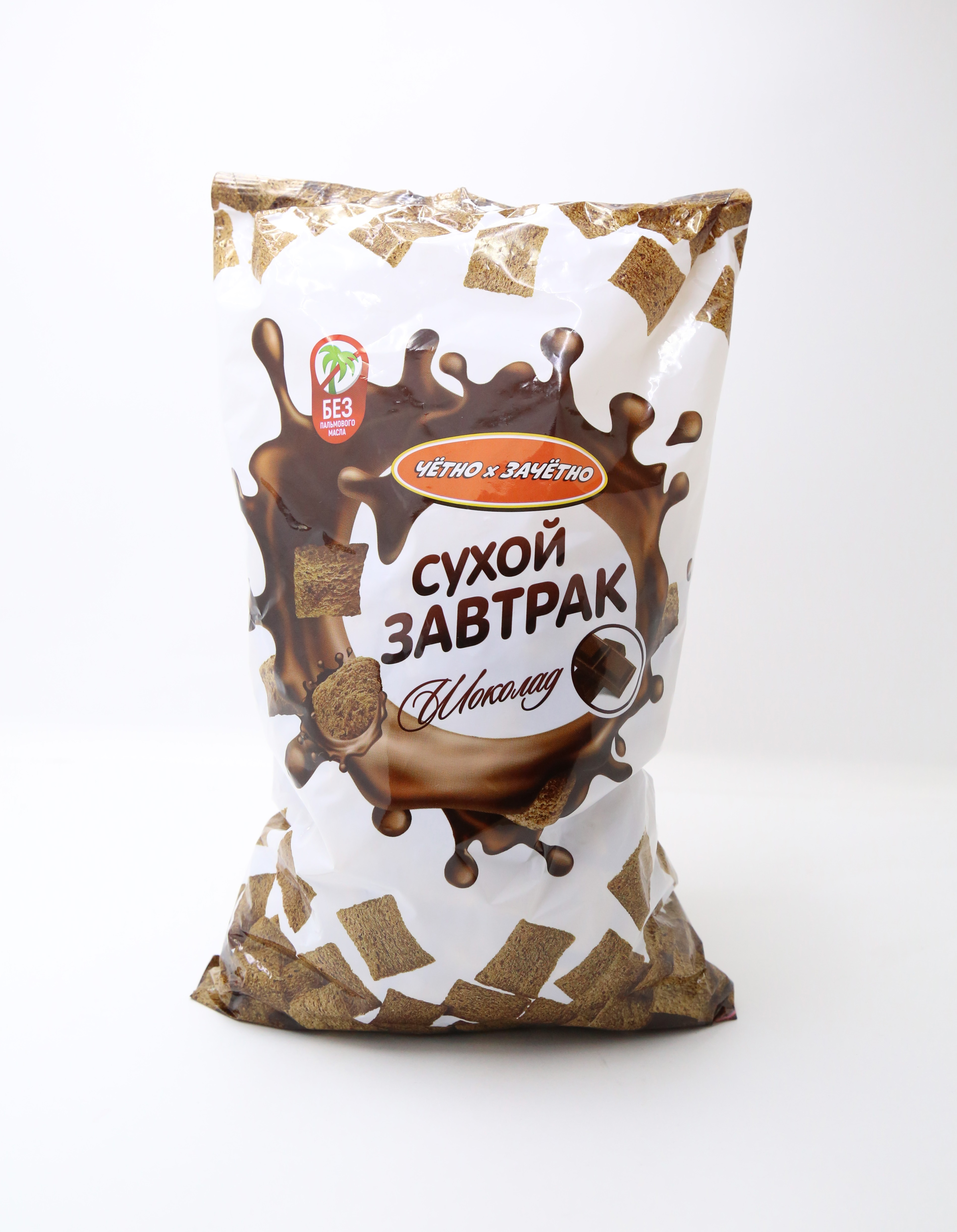 

Подушечки сухой завтрак Четно-Зачетно, кремовая начинка шоколад, 450 г, Шоколад