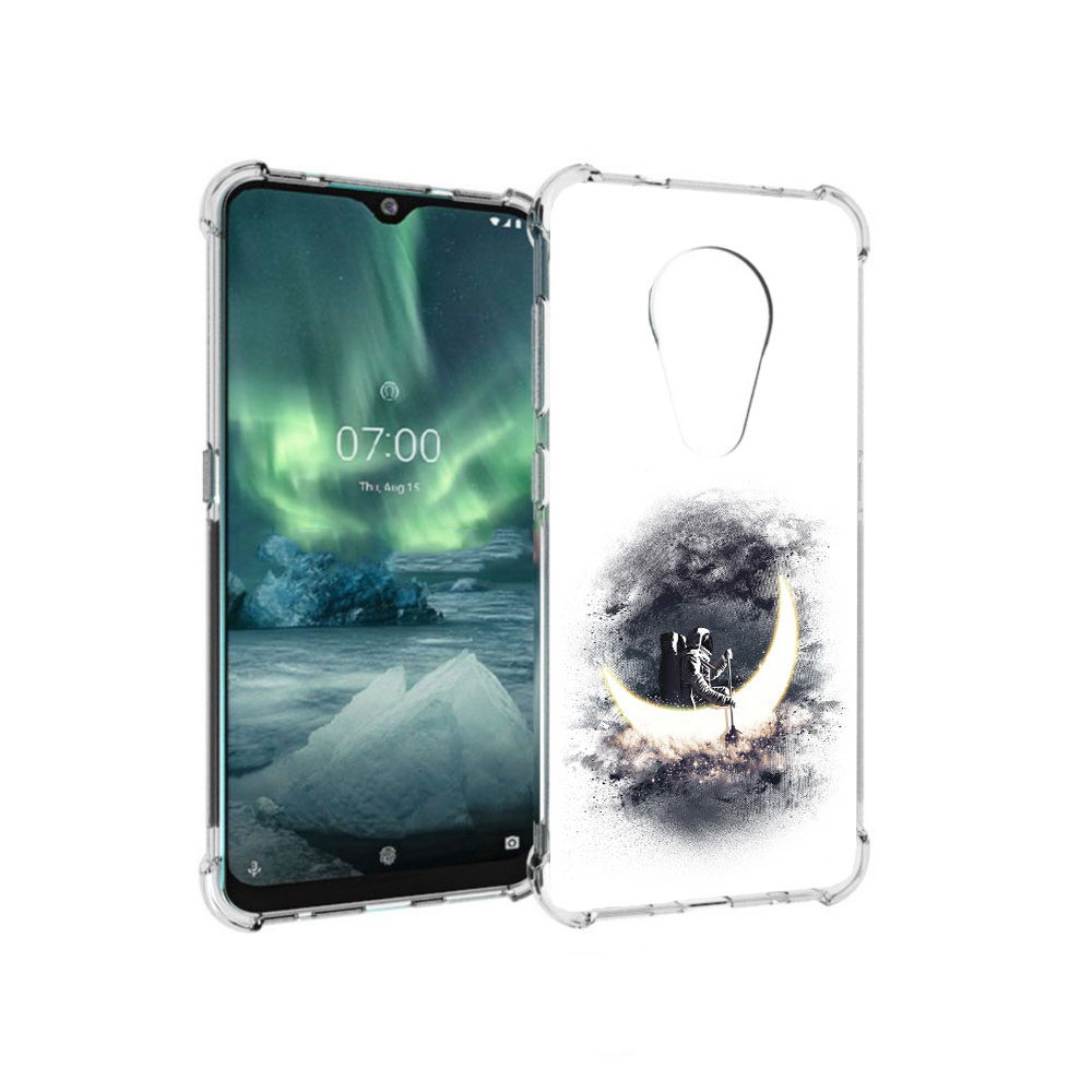 

Чехол MyPads Tocco для Nokia 7.2 лунный путешественник (PT139171.105.448), Прозрачный, Tocco