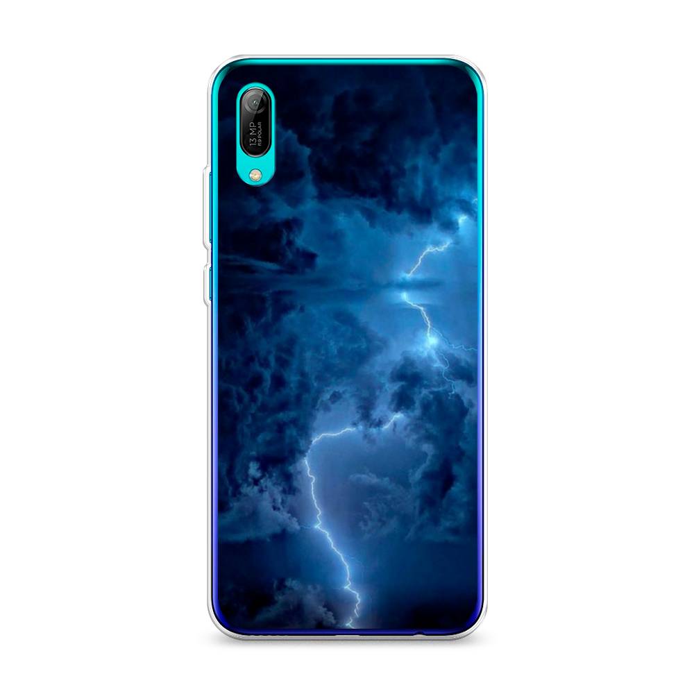 

Чехол Awog на Huawei Y6 Pro (Prime) 2019 "Молния", Синий, 68150-4