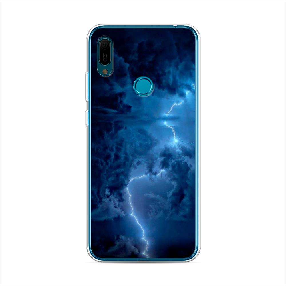 

Чехол Awog на Huawei Y6 2019 "Молния", Синий, 68650-4