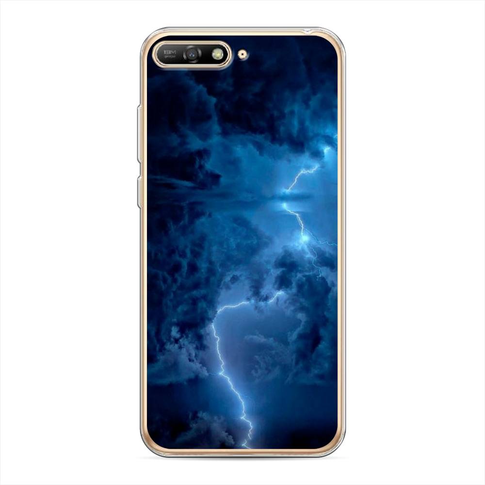 

Чехол Awog на Huawei Y6 2018 "Молния", Синий, 67850-4