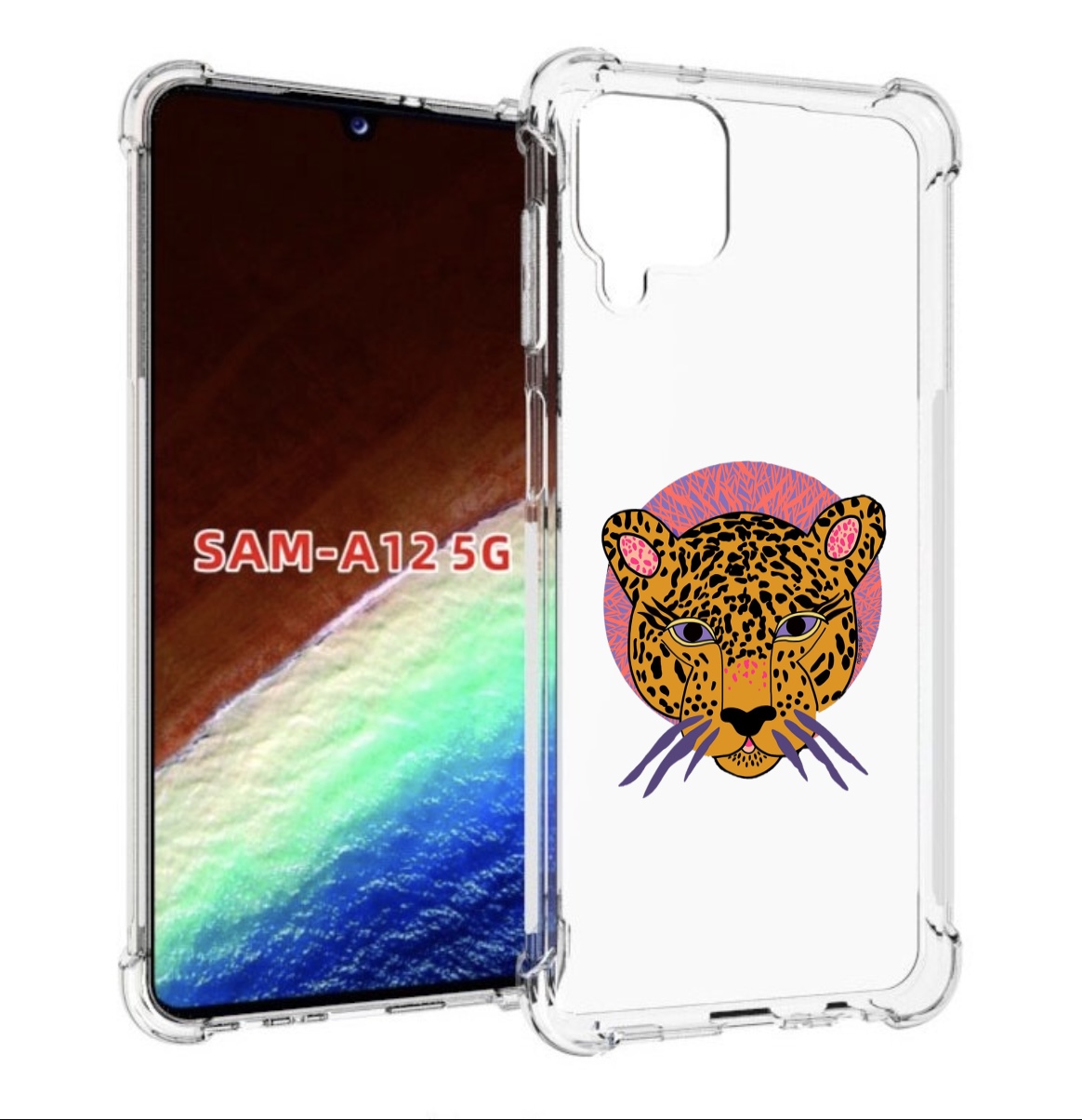 

Чехол MyPads тигр-в-кругу для Samsung Galaxy A12 (SM-A125F) 2020/21/A12 Nacho SM-A127F, Прозрачный, Tocco