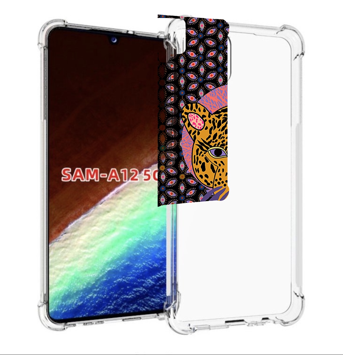 

Чехол MyPads тигр-в-глазах для Samsung Galaxy A12 (SM-A125F) 2020/21/A12 Nacho SM-A127F, Прозрачный, Tocco